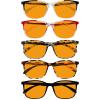 imageEyekepper 5 Packing Reading Glasses Women Large Frame Readers Men 225Blue Light Blockingb985 Pairs