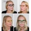 imageEyekepper 5Pack Square Reading Glasses for Women Large Frame Readers 2005pcsmix2 Green
