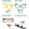 imageEyekepper 5Pack Square Reading Glasses for Women Large Frame Readers 2005pcsmix2 Green