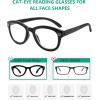 imageEyekepper Cat Eye Reading Glasses for Women 5Pack Oversize Ladies Readers5pcsmix