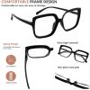 imageEyekepper Reading Glasses for Women 4Pack Large Frame Readers Eyeglasses Oversize 275Black