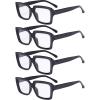 imageEyekepper 4 Pack Ladies Reading Glasses  Stylish Oversized Square Readers for Women4pcs Black