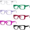 imageEyekepper 4 Pack Ladies Reading Glasses  Stylish Oversized Square Readers for Women6 Pack Mix Colornr9107