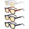 imageEyekepper 4 Pack Ladies Reading Glasses  Stylish Oversized Square Readers for WomenBlue Light Blockingb604 Pairs