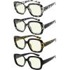 imageEyekepper 4 Pack Newish Reading Glasses for Women Readers 400Blue Light Blockingb404 Pairs