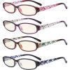 imageEyekepper 4 Pack Print Womens Reading Glasses  Ladies Fashion Small Readers for Women Reading 250Blue Light Blockingb404 Pairs