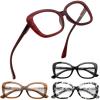 imageEyekepper 4Pack Chic Reading Glasses for Women Oversized Readers 1504pcsmix