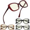 imageEyekepper 4Pack Chic Reading Glasses for Women Oversized Readers 150Blue Light Blockingb404 Pairs