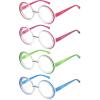 imageEyekepper 4pack Round Reading Glasses Women Stylish Readers 204 Pack Mix Color