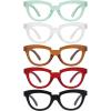 imageEyekepper 5 Pack Half Moon Reading Glasses for Women Stylish Readers5pcsmix