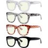 imageEyekepper 5 Pack Oversized Reading Glasses  Retro Readers for Women Include Sunshine Readers 175Blue Light Blockingb404 Pairs