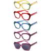 imageEyekepper 5pack Reading Glasses for Women Ladies Design Readers Oval Lens5 Pack Mix Color