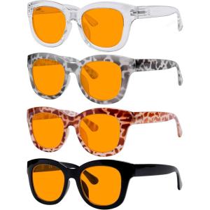 imageEyekepper 5 Pack Oversized Reading Glasses  Retro Readers for Women Include Sunshine Readers 175Blue Light Blockingb984 Pairs