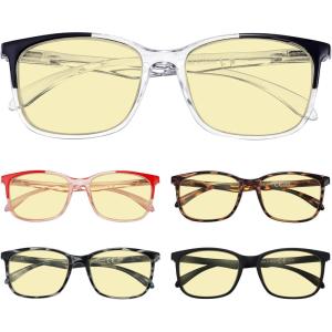 imageEyekepper 5 Packing Reading Glasses Women Large Frame Readers Men 225Blue Light Blockingb605 Pairs