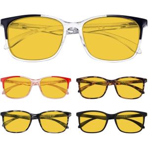 imageEyekepper 5 Packing Reading Glasses Women Large Frame Readers Men 225Blue Light Blockingb905 Pairs