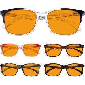 imageEyekepper 5 Packing Reading Glasses Women Large Frame Readers Men 225Blue Light Blockingb985 Pairs