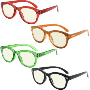imageEyekepper Cat Eye Reading Glasses for Women 5Pack Oversize Ladies ReadersBlue Light Blocking Reading Glasses