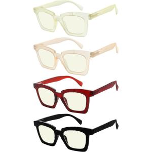 imageEyekepper Reading Glasses Women 4Pack Stylish Eyeglasses Readers 200Blue Light Blockingb405 Pairs
