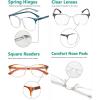 imageEyekepper 4 Pack Ladies Reading Glasses Oversized Square Readers for Women Reading 3004 Pairs Mix
