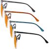 imageEyekepper 4 Pack Ladies Reading Glasses Oversized Square Readers for Women Reading 300Blue Light Blockingb984 Pairs