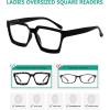 imageEyekepper 4 Pack Reading Glasses Women Oversize Frame Ladies Readers 2254pcsmix