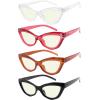 imageEyekepper 4Pack Cateye Style Reading Glasses for Women Chic Readers 125Blue Light Blockingb404 Pairs