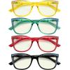 imageEyekepper 4Pack Ladies Reading Glasses Cateye Pattern Design Readers for Women 400Blue Light Blocking Reading Glasses