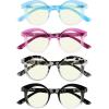 imageEyekepper 4pack Round Reading Glasses Women Small Lens Readers 00Blue Light Blocking Reading Glasses