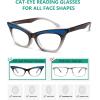 imageEyekepper 5pack Cat Eye Reading Glasses Cute Reader for Women 005 Pack Mix Color