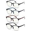 imageEyekepper 4Pack Progressive Multifocus Reading Glasses Blue Light Blocking for Women Men No Line Multifocal Readers 1754pcsmix