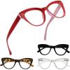 imageEyekepper 4pack Cateye Design Reading Glasses Oversized Readers for Women Reading 2504 Pairs Mix