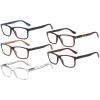 imageEyekepper 5 Pairs Reading Glasses Classic Rectangular Frame Mens Womens Spring Hinges5pcs Mix