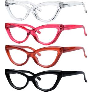 imageEyekepper 4Pack Cateye Style Reading Glasses for Women Chic Readers 1254pcsmix