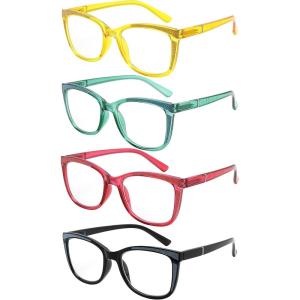 imageEyekepper 4Pack Ladies Reading Glasses Cateye Pattern Design Readers for Women 4004pcsmix