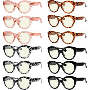 imageEyekepper 4pack Round Reading Glasses for Women Reading  Oversized Ladies Readers 27512 Pack Mix  Uvr2012