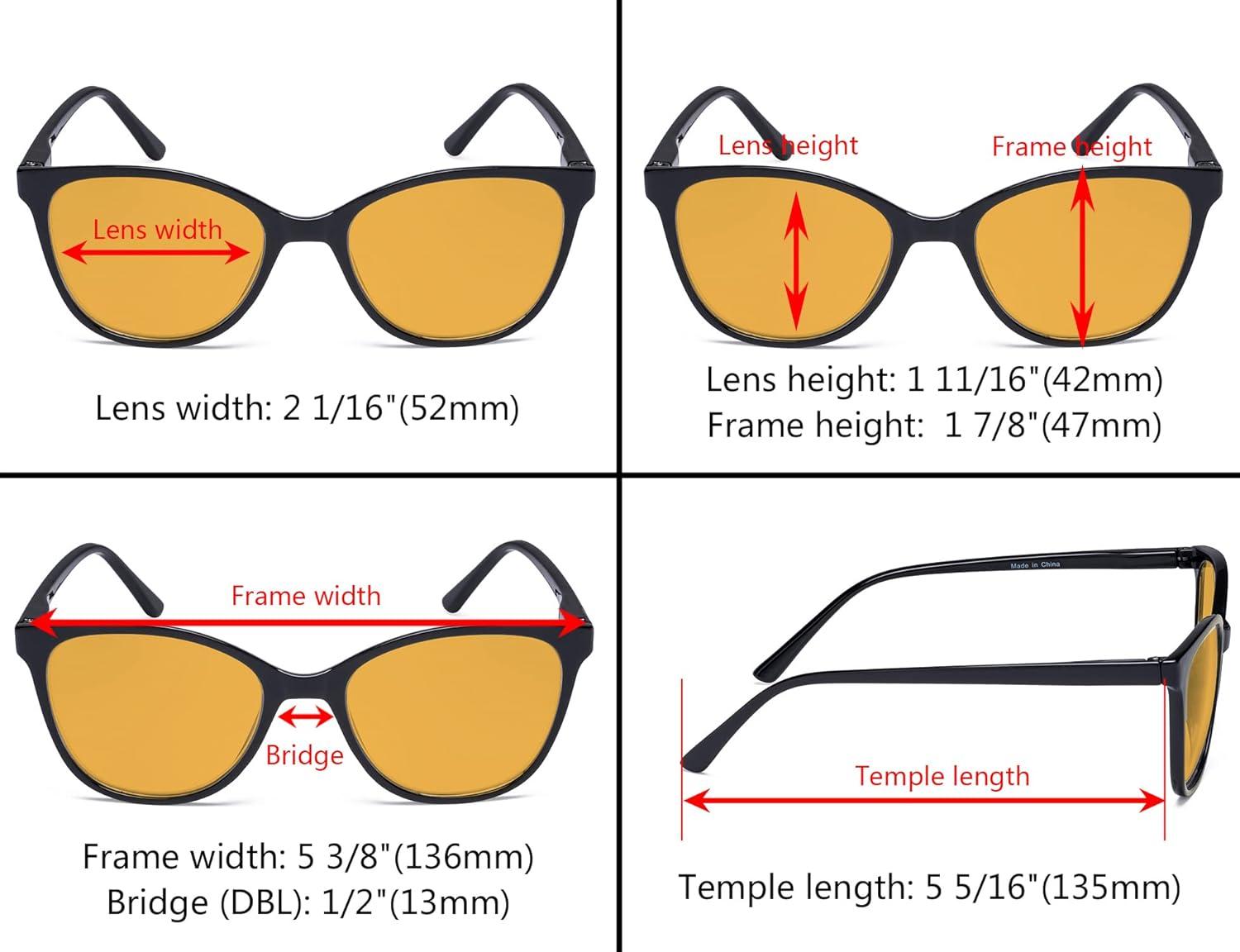 imageEyekepper 4 Pack Oversized Blue Light Filter Glasses  Cat Eye Design Computer Reading Glasses for Women Anti Screen Glare Blocking Digital Blue Rays 000Blue Light Blockingb984 Pairs