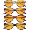 imageEyekepper 4 Pack Oversized Blue Light Filter Glasses  Cat Eye Design Computer Reading Glasses for Women Anti Screen Glare Blocking Digital Blue Rays 000Blue Light Blockingb984 Pairs