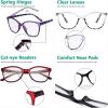 imageEyekepper 4 Pack Oversized Blue Light Filter Glasses  Cat Eye Design Computer Reading Glasses for Women Anti Screen Glare Blocking Digital Blue Rays 0004 Pairs Mix