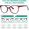 imageEyekepper 4 Pack Oversized Blue Light Filter Glasses  Cat Eye Design Computer Reading Glasses for Women Anti Screen Glare Blocking Digital Blue Rays 0004 Pairs Mix