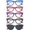 imageEyekepper 4pack Cat Eye Reading Glasses Blue Light Blocking Women Readers 0505 Pack Mix Color