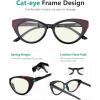 imageEyekepper 4pack Cat Eye Reading Glasses Blue Light Blocking Women Readers 050Blue Light Blocking Reading Glasses