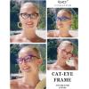 imageEyekepper 4pack Cat Eye Reading Glasses Blue Light Blocking Women Readers 050Blue Light Blocking Reading Glasses