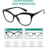 imageEyekepper 4pack Reading Glasses Blue Light Blocking for Women Cateye Style Rhinestone Readers4 Pack Mix Color