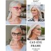 imageEyekepper 4pack Reading Glasses Blue Light Blocking for Women Cateye Style Rhinestone ReadersBlue Light Blocking Reading Glasses