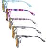 imageEyekepper 5 Pack Computer Reading Glasses Cat Eye Blue Light Blocking Readers 000Blue Light Blockingb905 Pairs