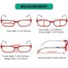 imageEyekepper 5Packs Metalless Design Reading Glasses for Women Screwless Spring Hinges Ladies Readers 306 Pairs Red