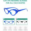 imageEyekepper 5pack Reading Glasses for Women Small Lens Cateye Readers5 Pack Mix Color