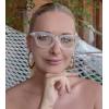 imageEyekepper Half Moon Reading Glasses for Women Stylish Readers Ladies  Brown 150Transparent