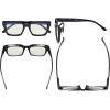 imageEyekepper Ladies Computer Glasses  Blue Light Filter Readers Women  UV420 Protection Oversized Square Design Reading Eyeglasses  Black 050Blackbb40 Lens