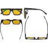 imageEyekepper Ladies Computer Glasses  Blue Light Filter Readers Women  UV420 Protection Oversized Square Design Reading Eyeglasses  Black 050Blackbb90 Lens